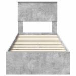vidaXL Úložná posteľ Betónová šedá 75 x 190 cm Kompozitné drevo – Obrázok 8