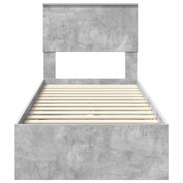 vidaXL Úložná posteľ Betónová šedá 75 x 190 cm Kompozitné drevo – Obrázok 8