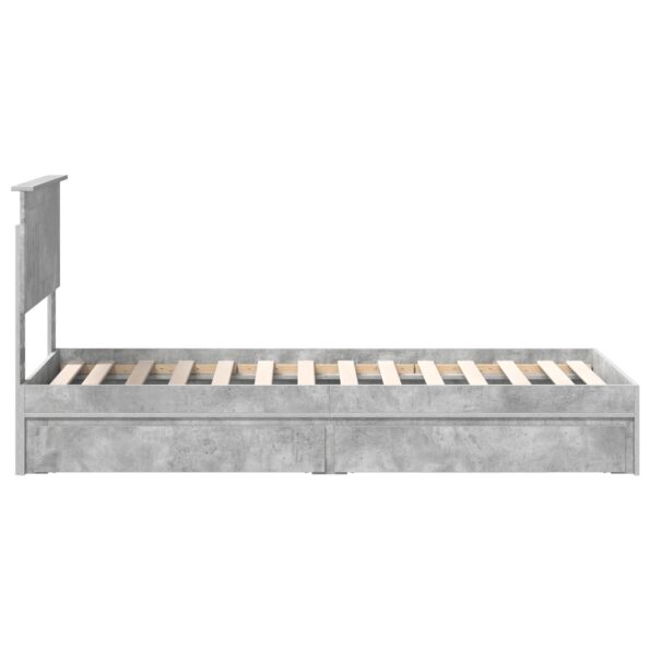 vidaXL Úložná posteľ Betónová šedá 75 x 190 cm Kompozitné drevo – Obrázok 9