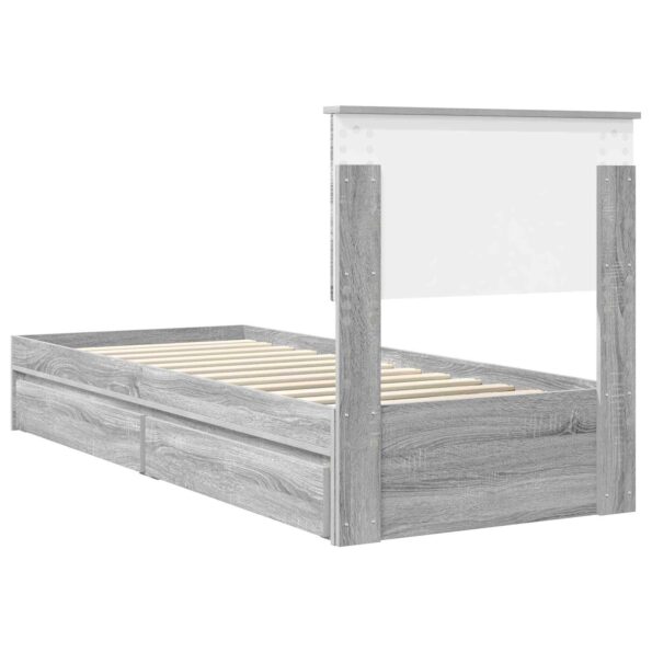 vidaXL Úložná posteľ Sivý Sonoma 75 x 190 cm Kompozitné drevo – Obrázok 10