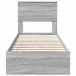 vidaXL Úložná posteľ Sivý Sonoma 75 x 190 cm Kompozitné drevo – Obrázok 8