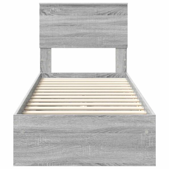 vidaXL Úložná posteľ Sivý Sonoma 75 x 190 cm Kompozitné drevo – Obrázok 8
