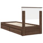 vidaXL Úložná posteľ Hnedý dub 75 x 190 cm Kompozitné drevo – Obrázok 10