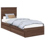 vidaXL Úložná posteľ Hnedý dub 75 x 190 cm Kompozitné drevo – Obrázok 2