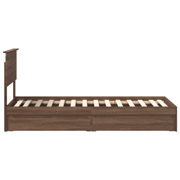 vidaXL Úložná posteľ Hnedý dub 75 x 190 cm Kompozitné drevo – Obrázok 9