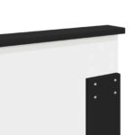 vidaXL Rám postele Čierna a strieborná 200 x 200 cm Kompozitné drevo – Obrázok 12