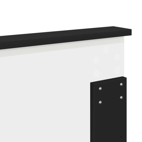 vidaXL Rám postele Čierna a strieborná 200 x 200 cm Kompozitné drevo – Obrázok 12