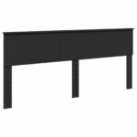 vidaXL Rám postele Čierna a strieborná 200 x 200 cm Kompozitné drevo – Obrázok 7