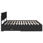 vidaXL Rám postele Čierna a strieborná 200 x 200 cm Kompozitné drevo – Obrázok 9