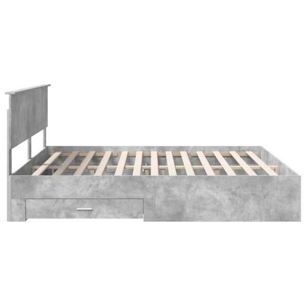 vidaXL Rám postele Betónová šedá 180 x 200 cm Kompozitné drevo – Obrázok 9