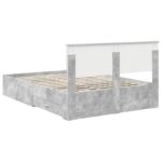 vidaXL Rám postele Betónová šedá 140 x 200 cm Kompozitné drevo – Obrázok 10