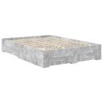 vidaXL Rám postele Betónová šedá 140 x 200 cm Kompozitné drevo – Obrázok 6