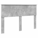 vidaXL Rám postele Betónová šedá 140 x 190 cm Kompozitné drevo – Obrázok 7