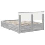 vidaXL Rám postele Sivý Sonoma 135 x 190 cm Kompozitné drevo – Obrázok 10