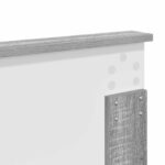 vidaXL Rám postele Sivý Sonoma 135 x 190 cm Kompozitné drevo – Obrázok 12