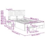 vidaXL Rám postele Sonoma dub 120 x 200 cm Kompozitné drevo – Obrázok 9