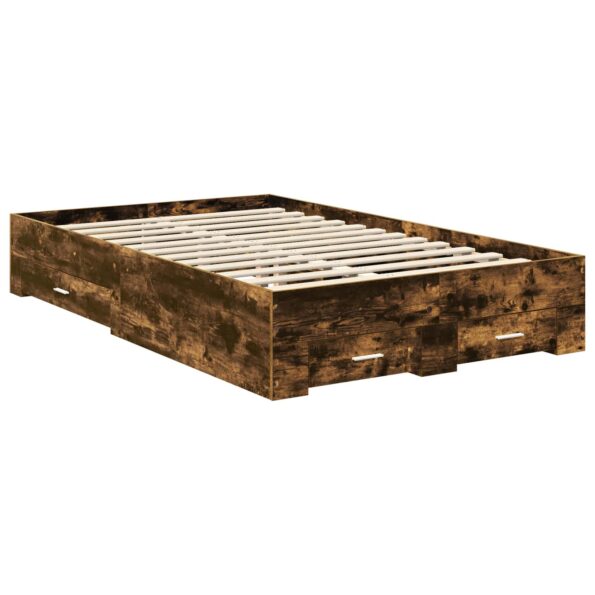 vidaXL Rám postele Dymová dub 120 x 200 cm Kompozitné drevo – Obrázok 6