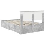 vidaXL Rám postele Betónová šedá 120 x 190 cm Kompozitné drevo – Obrázok 10