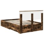 vidaXL Rám postele Dymová dub 120 x 190 cm Kompozitné drevo – Obrázok 10