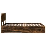 vidaXL Rám postele Dymová dub 120 x 190 cm Kompozitné drevo – Obrázok 9