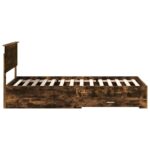 vidaXL Rám postele Dymová dub 100 x 200 cm Kompozitné drevo – Obrázok 8