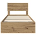 vidaXL Rám postele Remeselný dub 100 x 200 cm Kompozitné drevo – Obrázok 7