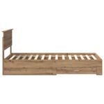 vidaXL Rám postele Remeselný dub 100 x 200 cm Kompozitné drevo – Obrázok 8