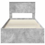 vidaXL Rám postele Betónová šedá 90 x 200 cm Kompozitné drevo – Obrázok 7