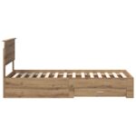 vidaXL Rám postele Remeselný dub 90 x 200 cm Kompozitné drevo – Obrázok 8