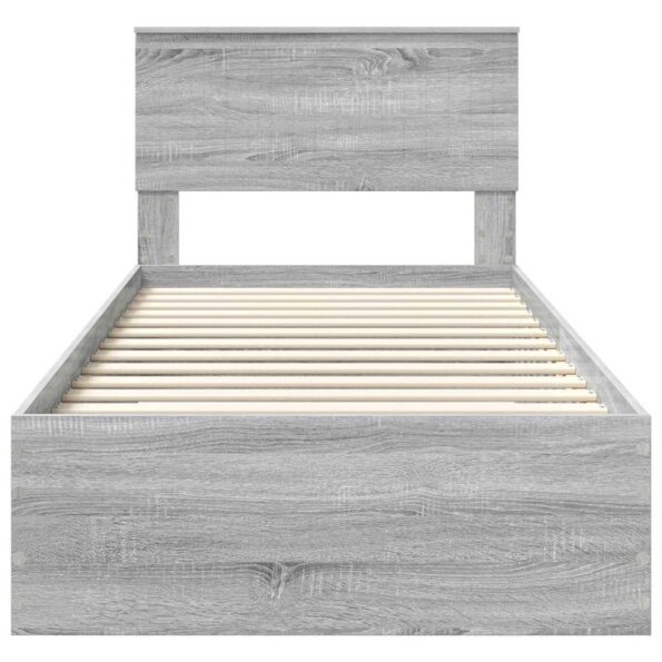 vidaXL Rám postele Sivý Sonoma 90 x 190 cm Kompozitné drevo – Obrázok 7
