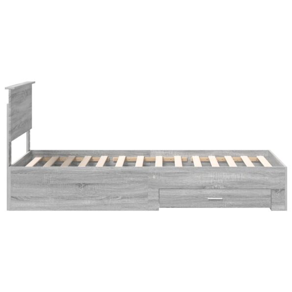 vidaXL Rám postele Sivý Sonoma 90 x 190 cm Kompozitné drevo – Obrázok 8
