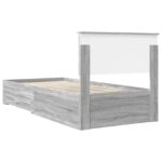 vidaXL Rám postele Sivý Sonoma 90 x 190 cm Kompozitné drevo – Obrázok 9