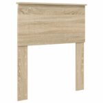 vidaXL Rám postele Sonoma dub a striebro 75 x 190 cm Kompozitné drevo – Obrázok 6