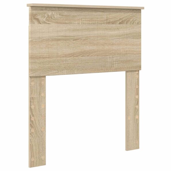 vidaXL Rám postele Sonoma dub a striebro 75 x 190 cm Kompozitné drevo – Obrázok 6