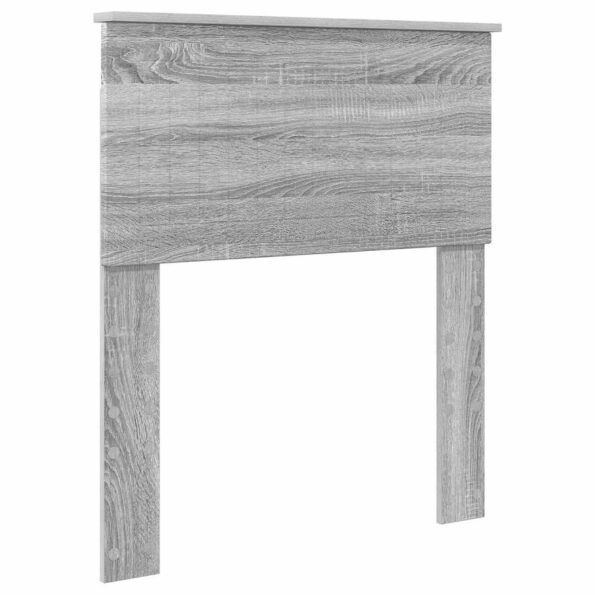 vidaXL Rám postele Sivý Sonoma a striebro 75 x 190 cm Kompozitné drevo – Obrázok 6