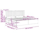 vidaXL Rám postele Sonoma 200 x 200 cm Masívne borovicové drevo – Obrázok 13