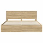 vidaXL Rám postele Sonoma 200 x 200 cm Masívne borovicové drevo – Obrázok 7