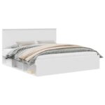 vidaXL Rám postele Biela 180 x 200 cm Masívne borovicové drevo – Obrázok 2