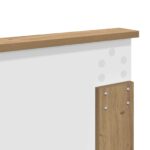 vidaXL Rám postele s čelnou doskou Remeselnícky dub 140 x 200 cm – Obrázok 11