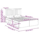 vidaXL Rám postele s čelnou doskou Remeselnícky dub 140 x 200 cm – Obrázok 13