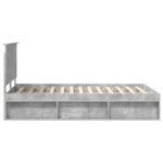 vidaXL Rám postele Betónová 120 x 200 cm Masívne borovicové drevo – Obrázok 8