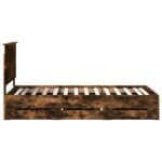 vidaXL Rám postele Dymová dub 90 x 200 cm Inžinierske drevo – Obrázok 9