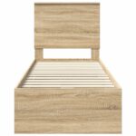 vidaXL Rám postele Sonoma dub 75 x 190 cm Inžinierske drevo – Obrázok 8