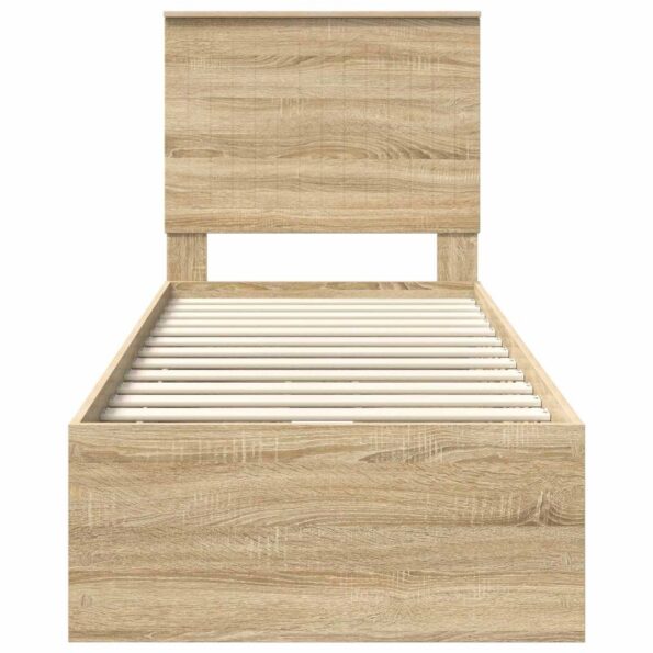 vidaXL Rám postele Sonoma dub 75 x 190 cm Inžinierske drevo – Obrázok 8