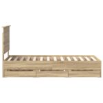 vidaXL Rám postele Sonoma dub 75 x 190 cm Inžinierske drevo – Obrázok 9
