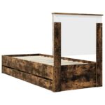 vidaXL Rám postele Dymová dub 75 x 190 cm Inžinierske drevo – Obrázok 10