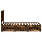 vidaXL Rám postele Dymová dub 75 x 190 cm Inžinierske drevo – Obrázok 9