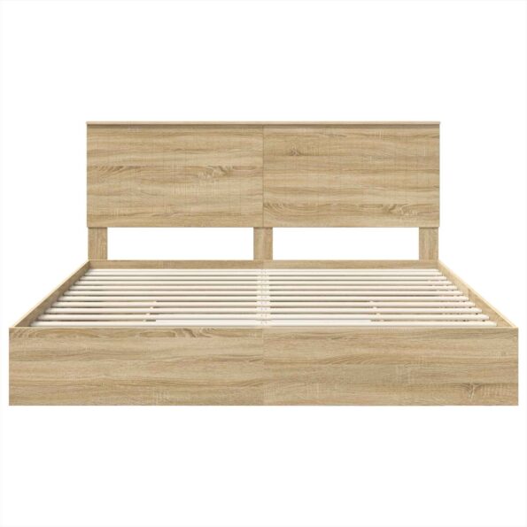 vidaXL Úložná posteľ Sonoma dub 180 x 200 cm Kompozitné drevo – Obrázok 8