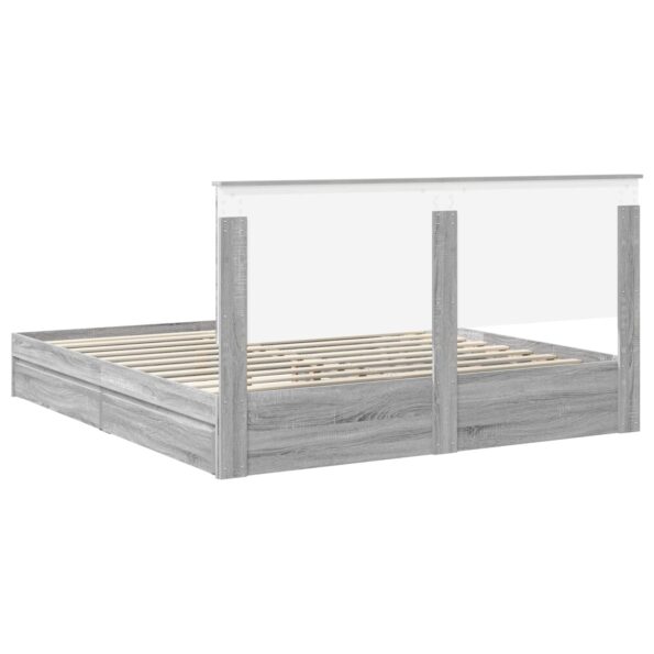 vidaXL Úložná posteľ Sivý Sonoma 180 x 200 cm Kompozitné drevo – Obrázok 10