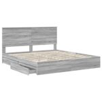 vidaXL Úložná posteľ Sivý Sonoma 180 x 200 cm Kompozitné drevo – Obrázok 5